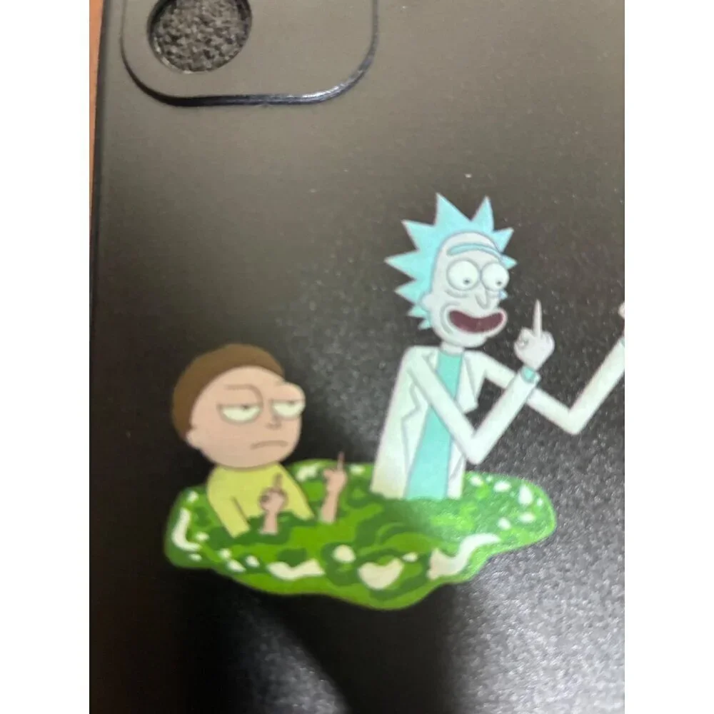 Rick & Morty Cell Phone Case For iPhone 12 Black BC10